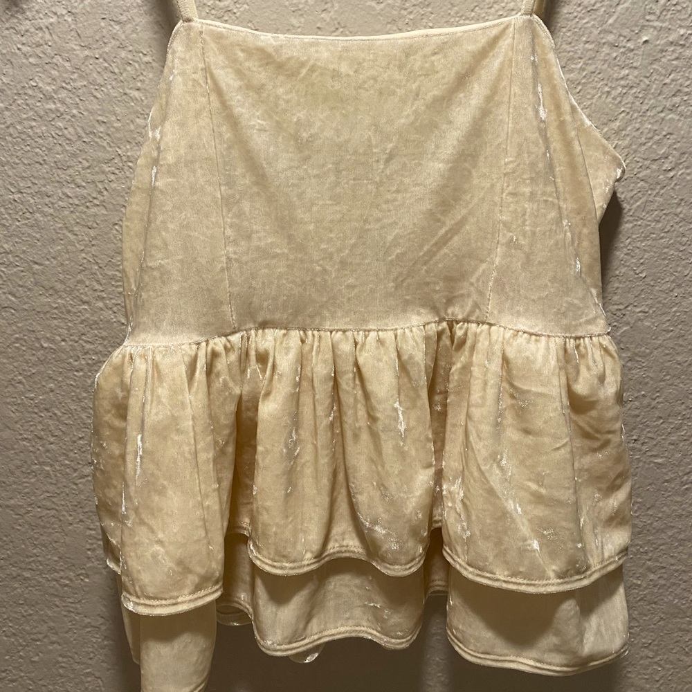 American Eagle velvet babydoll top
